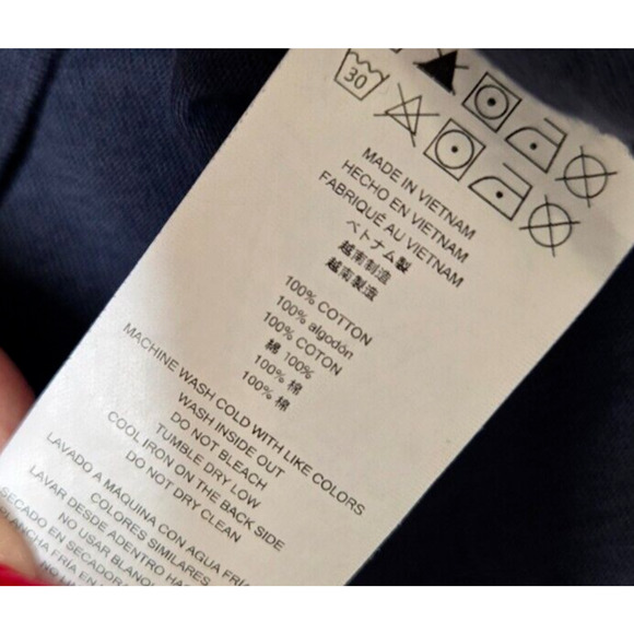 Michael Kors Mens T Shirt Large Navy Blue Cotton Short Sleeve Crew Logo Soft Tee - Picture 6 of 9